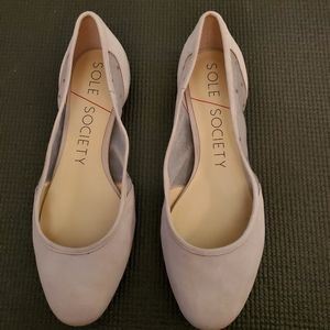 Sole Society, Size 8, Light Gray Ballet Flats